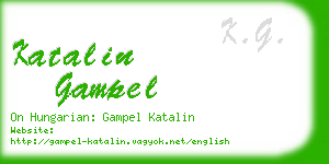 katalin gampel business card